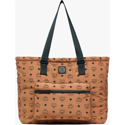 Mcm Aren Packable Tote In Brown