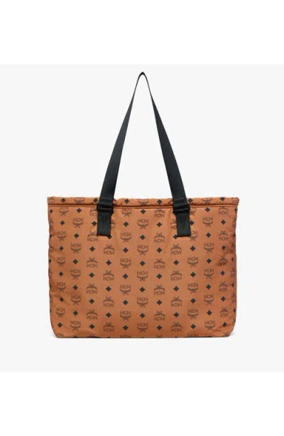 Mcm Aren Packable Tote In Brown