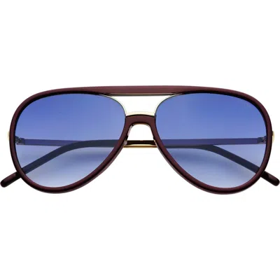 Freyrs Eyewear Shay Aviator Sunglasses In Blue