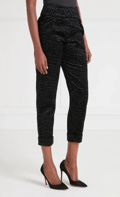 Temperley London Lynx Velvet Tapered Trouser In Multi