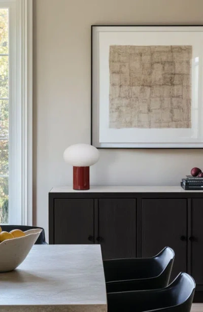 Brightech Ivy 9.5" Modern Led Table Lamp With Oval Frosted Glass Shade And Phone Charging Usb-c Port In Multi