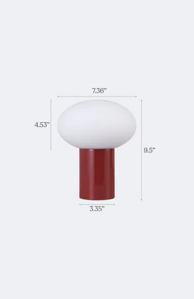 Brightech Ivy 9.5" Modern Led Table Lamp With Oval Frosted Glass Shade And Phone Charging Usb-c Port In Multi