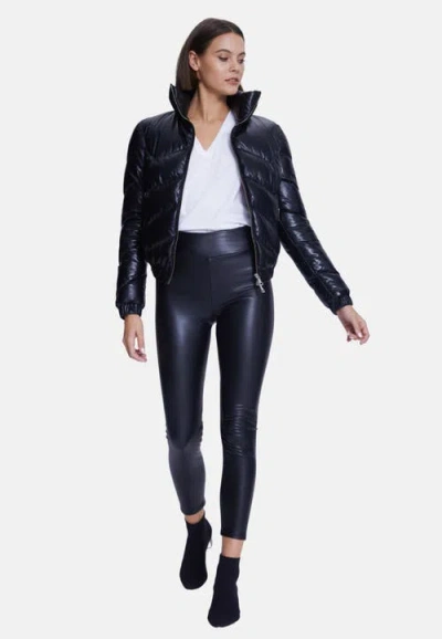 Furniq Uk Octavia Leather Jacket In Blue