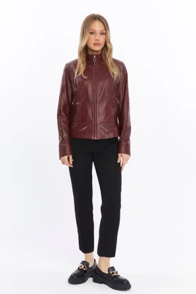 Furniq Uk Blythe Leather Jacket In Black