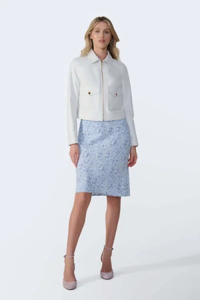 Furniq Uk Flora Leather Jacket In Multi