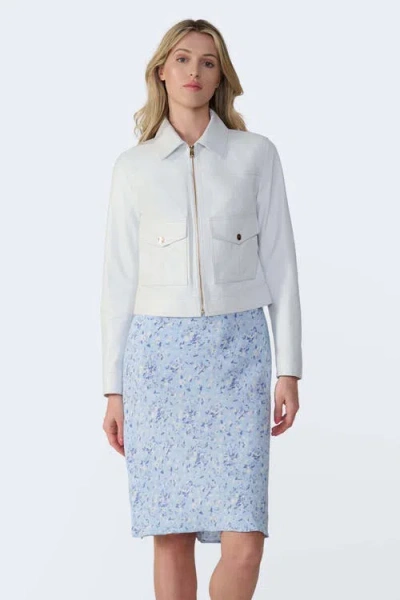 Furniq Uk Flora Leather Jacket In Multi