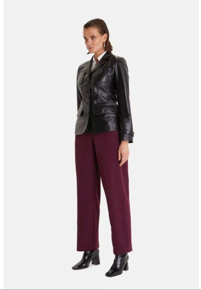 Furniq Uk Rosalind Leather Jacket In Black