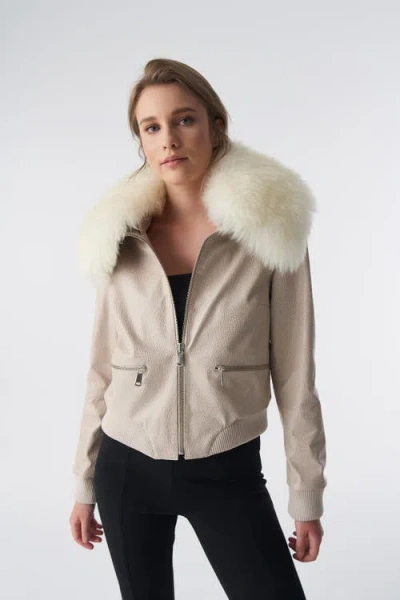 Furniq Uk Diana Bomber Jacket In Neutral