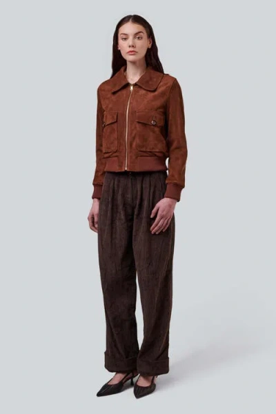 Furniq Uk Evie Suede Jacket In Animal Print