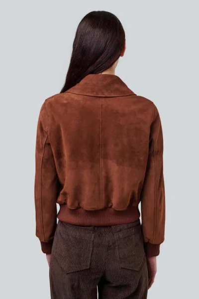 Furniq Uk Evie Suede Jacket In Animal Print