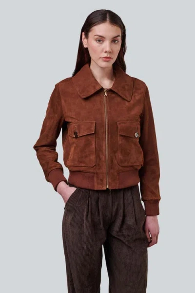 Furniq Uk Evie Suede Jacket In Animal Print