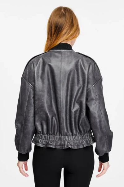 Furniq Uk Eliza Leather Jacket In Black