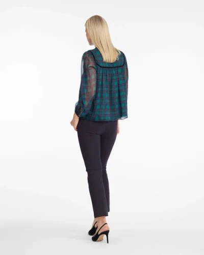 Draper James Bow Long-sleeve Top In Blue