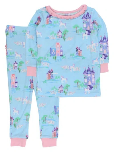 Rufflebutts Softsnooze Ruffle Long Sleeve Pajama Set, Signature Rear Ruffles In Multi