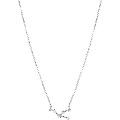 Bearfruit Jewelry 14k Gold Constellation Zodiac Necklace, 12 Zodiac Constellation Holiday Gift Idea In Silver
