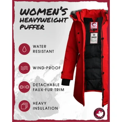 Canada Weather Gear Long Winter Jacket In White