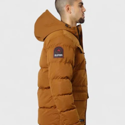 Canada Weather Gear Heavyweight Hooded Puffer Jacket In Brown