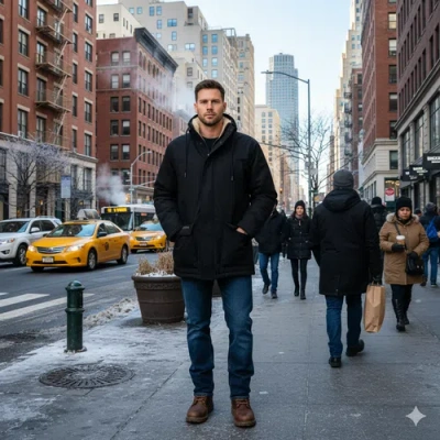 Canada Weather Gear Duck Canvas Jacket In Black