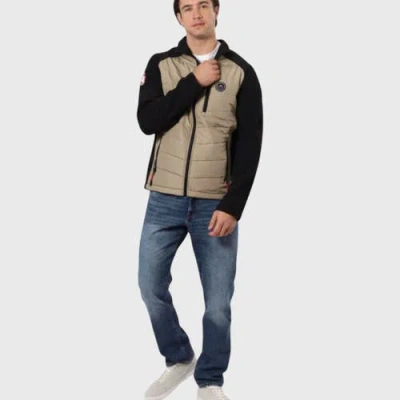 Canada Weather Gear Hybrid Softshell Puffer Jacket In Gray