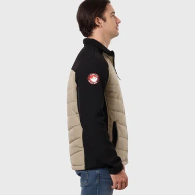 Canada Weather Gear Hybrid Softshell Puffer Jacket In Gray