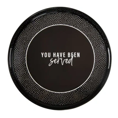 Totalee Gift You've Been Served Plastic Serving Tray Ceramic Black In Black