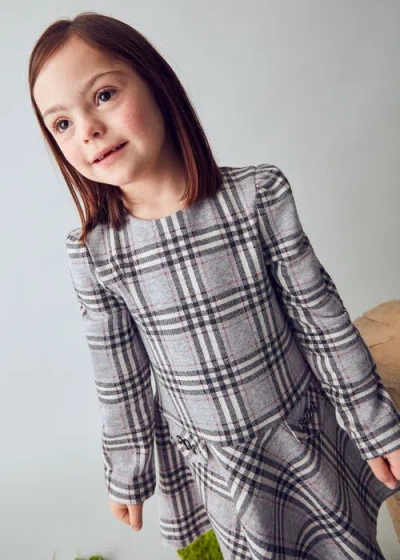 Mayoral Roma Pleated Dress In Brown