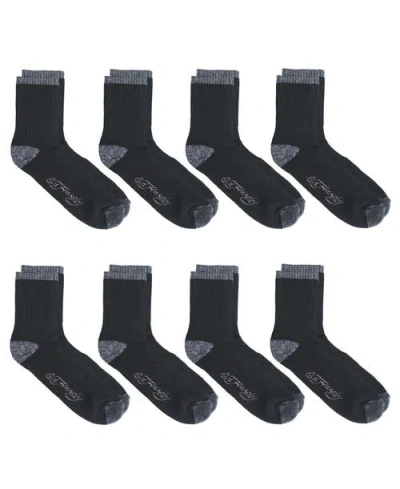 Ed Hardy Mens Basic Half Cushion Mid Crew Sock 8-pack In Burgundy