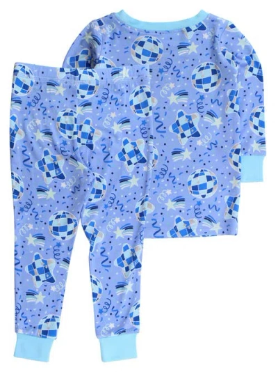 Rufflebutts Softsnooze Long Sleeve Pajama Set In Blue