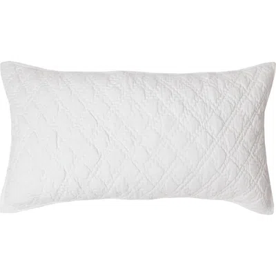 Elisabeth York Sutton Dove 100% Cotton King Sham 20" X 36" In White