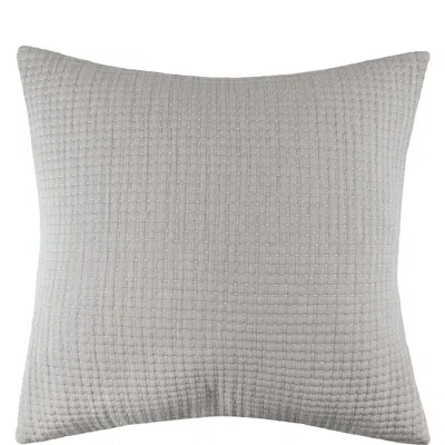 Elisabeth York Lida Ash 100% Cotton Euro Sham 26" X 26" In Gray