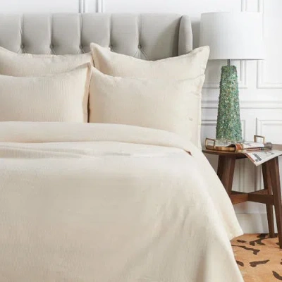 Elisabeth York 20" X 26" Delfina Ivory Cotton Standard Sham In White