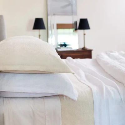 Elisabeth York 20" X 26" Delfina Ivory Cotton Standard Sham In White