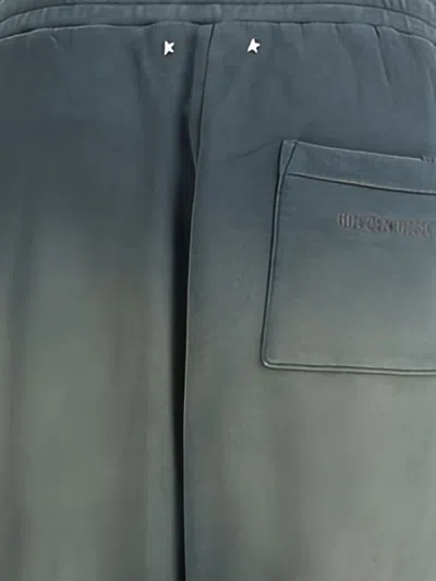 Golden Goose Trousers Featuring Elastic Waistband And Pockets In Blue
