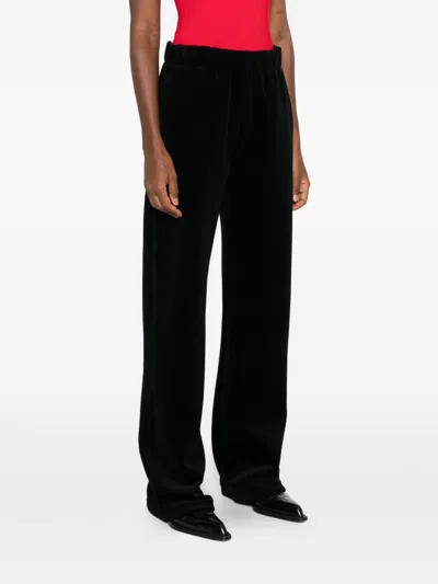 Golden Goose Cotton Wide-leg Trousers In Black