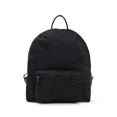 Kiton Versatile Backpack With Front Zip Pocket In Black