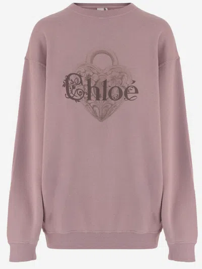 Chloé Oversized Relaxed Sweatshirt In Orange