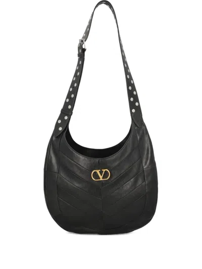 Valentino Womens Nero Hoboho Medium Leather Shoulder Bag In Black