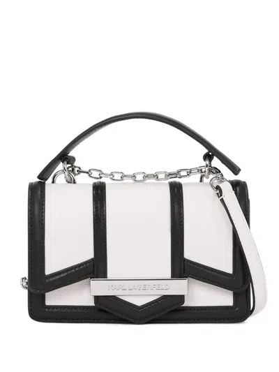 Karl Lagerfeld White Nova Small Crossbody Bag In White