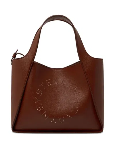 Stella Mccartney Logo Crossbody Tote Bag In Brown