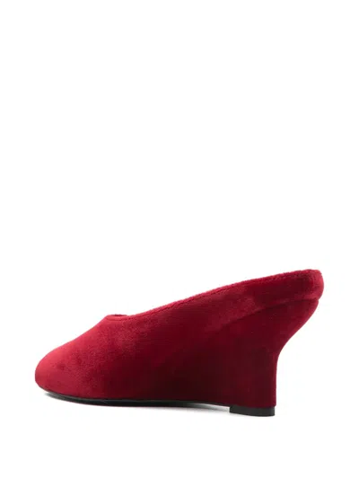 Totême 90mm Peep Toe Heeled Sandals In Red