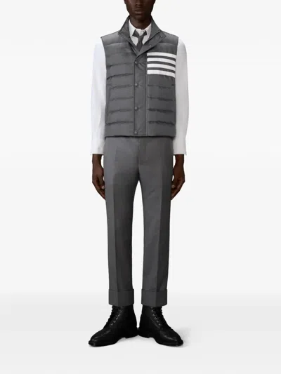 Thom Browne 4-bar Side-pockets Gilet In Black