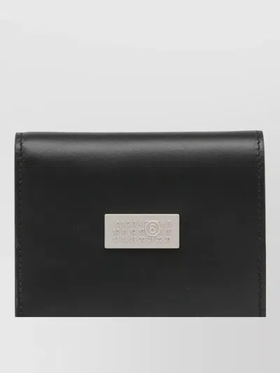 Mm6 Maison Margiela Numeric Bi-fold Cardholder Wallet In Black