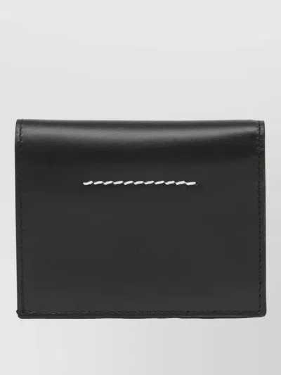Mm6 Maison Margiela Numeric Bi-fold Cardholder Wallet In Black