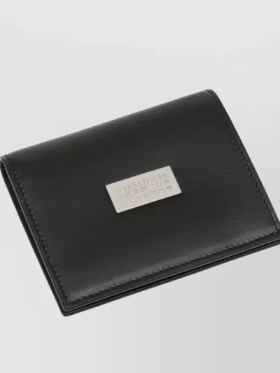 Mm6 Maison Margiela Numeric Bi-fold Cardholder Wallet In Black
