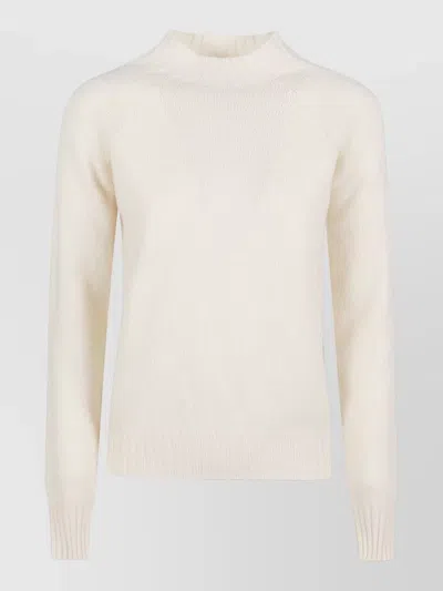 Drumohr Long Sleeve Ribbed Hem Crew Neck Sweater In Animal Print