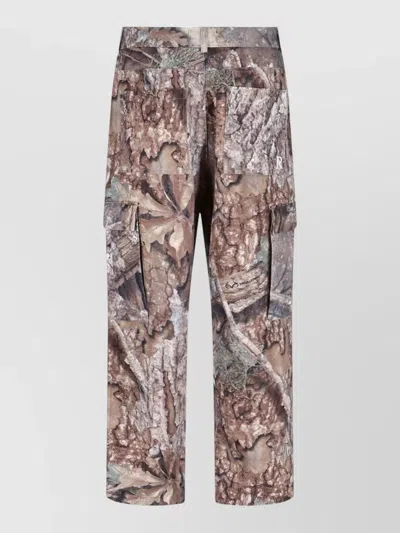 Represent Cargo Trousers Camouflage Pattern In Multi
