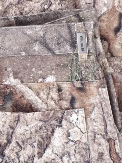 Represent Cargo Trousers Camouflage Pattern In Multi