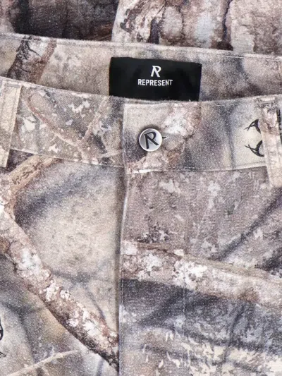 Represent Cargo Trousers Camouflage Pattern In Multi
