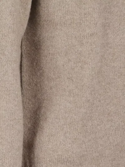 Drumohr Long Sleeve Wool Turtleneck Sweater In Brown