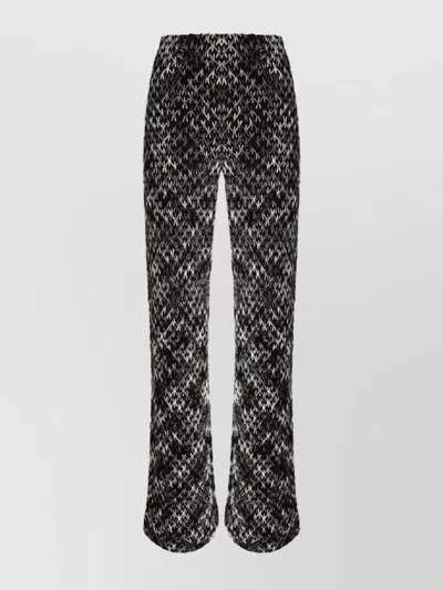 Missoni Crochet-knit Space-dyed Wool-blend Wide-leg Pants In Black